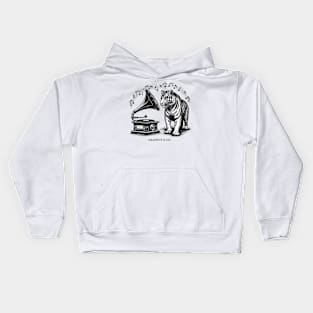 Tiger and gramophone Kids Hoodie